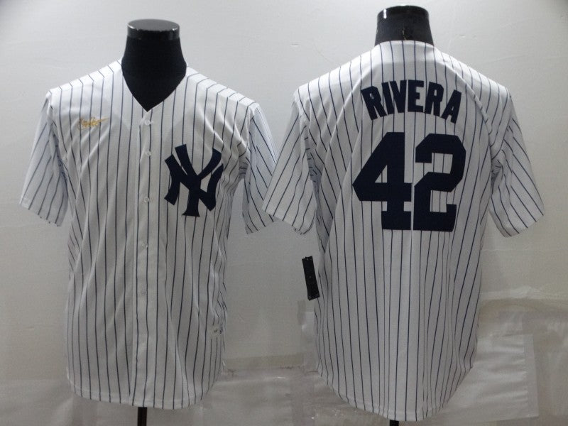 Men's New York Yankees Mariano Rivera White Stitched Jersey baseball jersey product view 1
