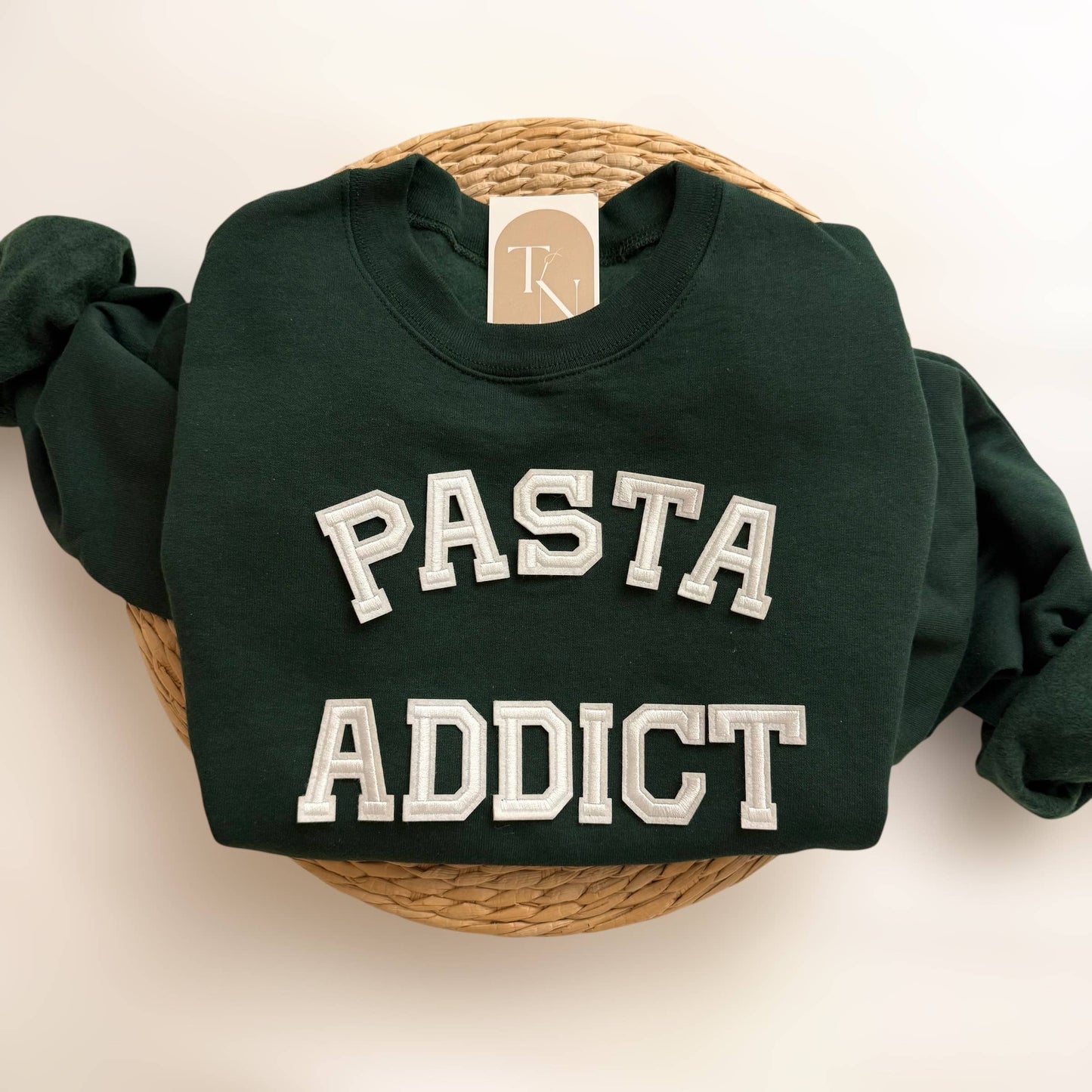 Pasta Addict Sweatshirt, Funny Sweatshirts Unisex T-shirt, Sweatshirt, Hoodie, Long Sleeve Tee - T-Shirt, Sweatshirt, Hoodie