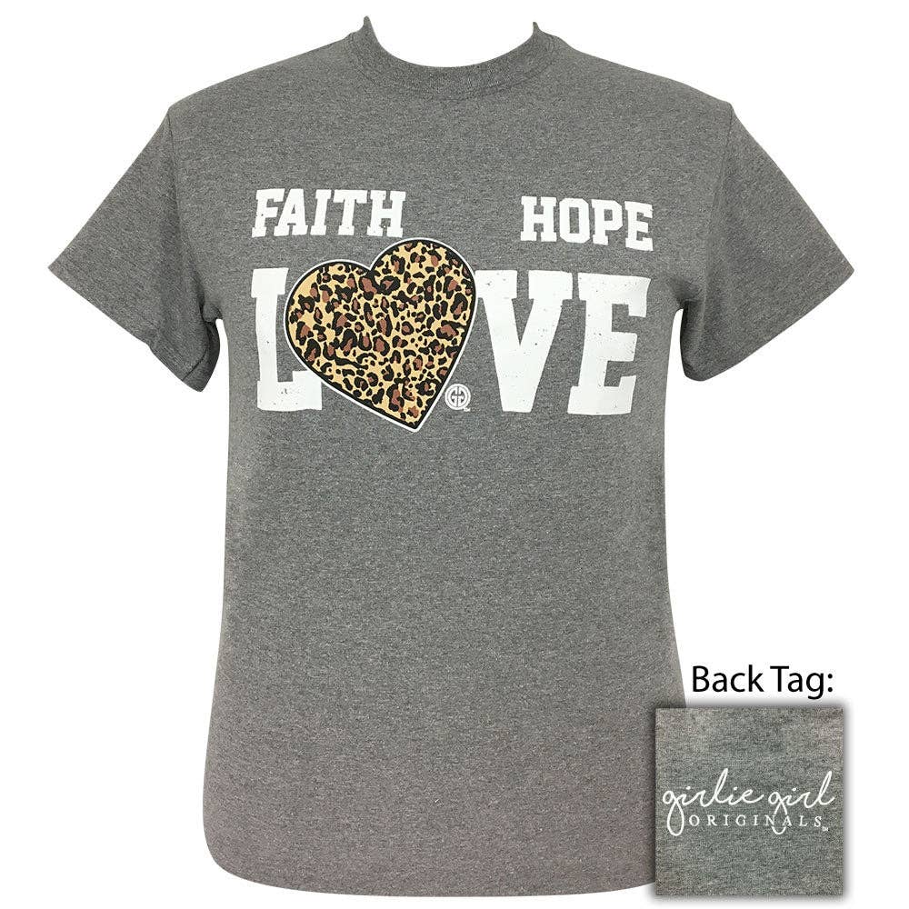 Leopard Heart-Graphite Heather SS-2033 Unisex T-shirt, Sweatshirt, Hoodie, Long Sleeve Tee - T-Shirt, Sweatshirt, Hoodie