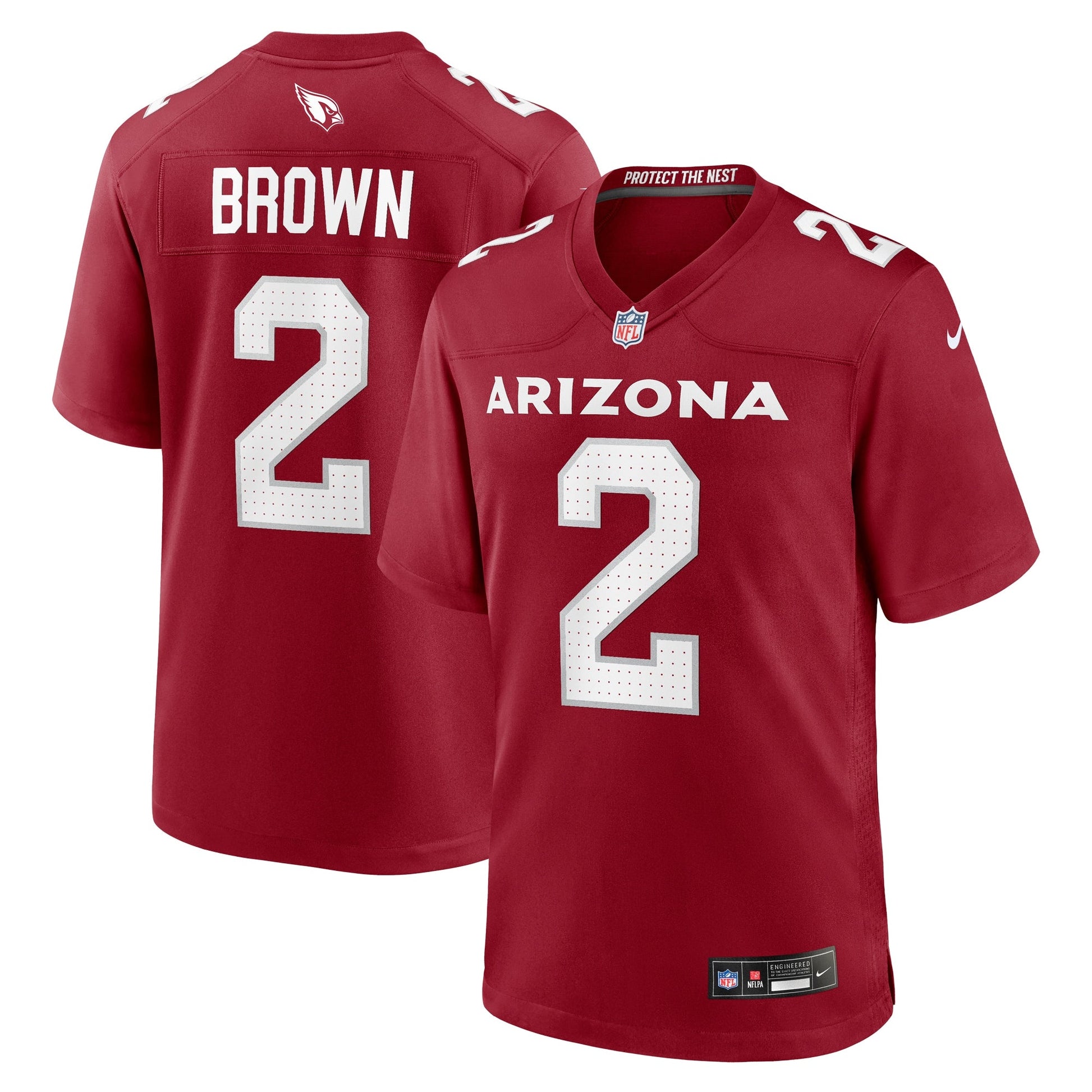 Marquise Brown Arizona Cardinals Home Game Jersey - Cardinal football jersey product view 1