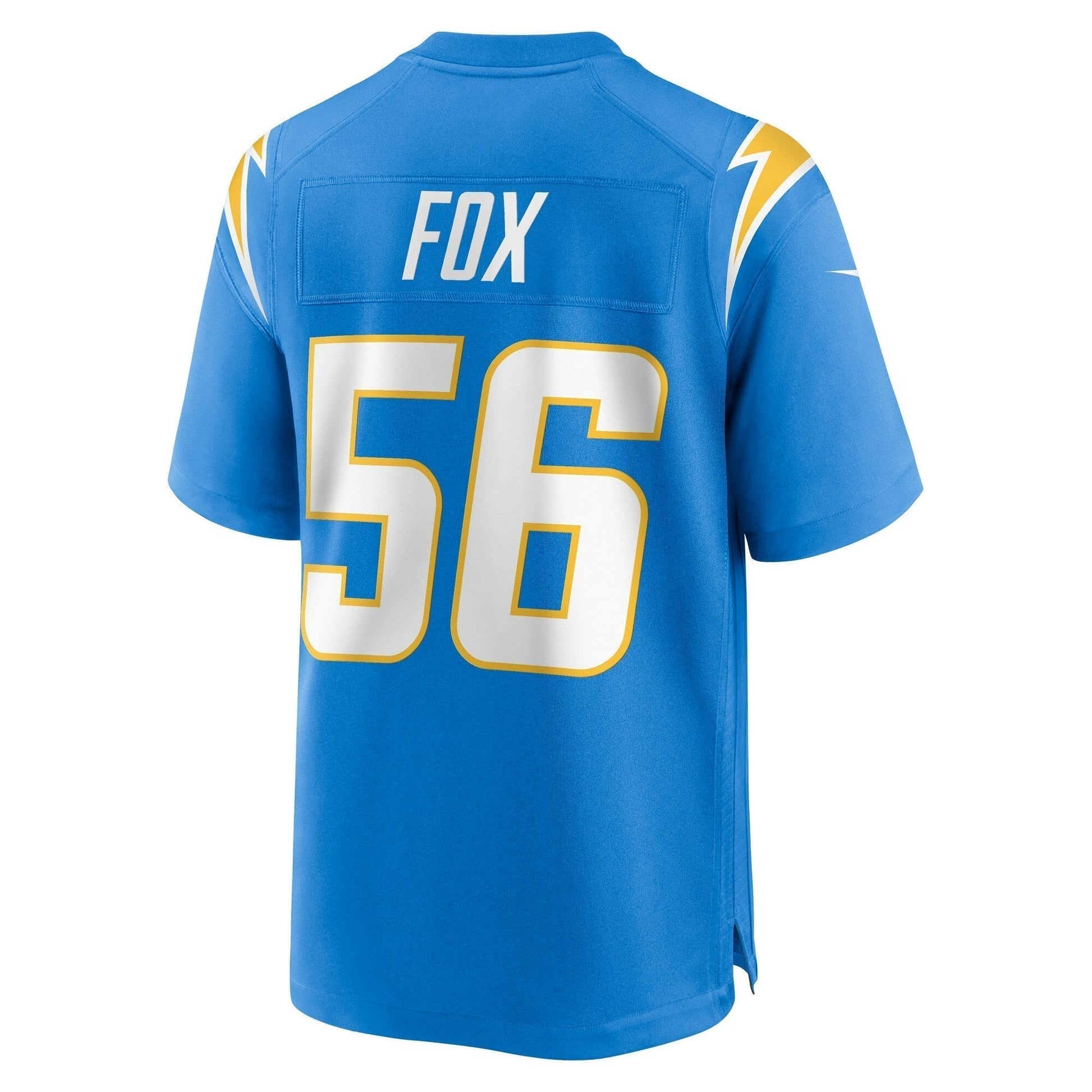 Morgan Fox Los Angeles Chargers Game Jersey - Powder Blue football jersey product view 3