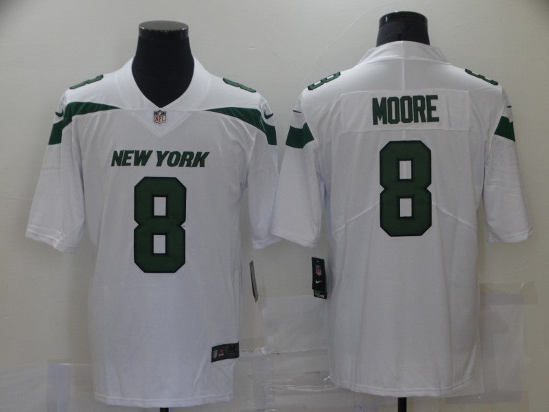 Men's New York Jets Elijah Moore White Game Jersey football jersey product view 1