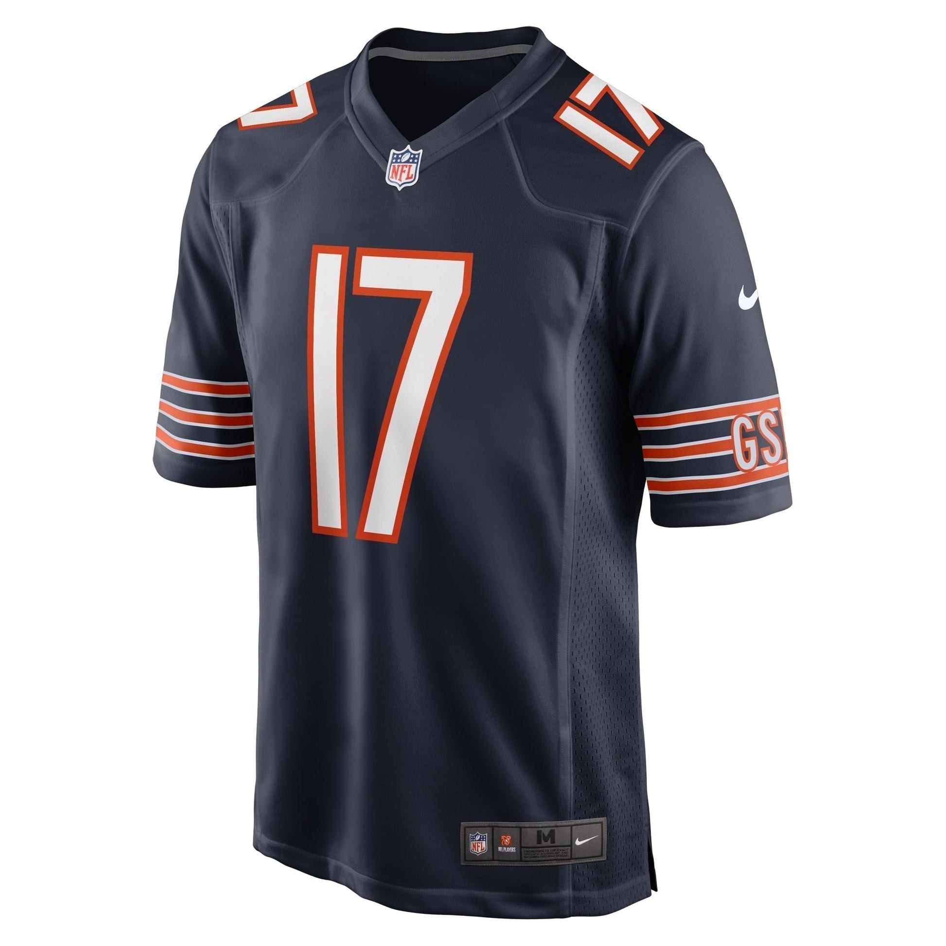 Tyson Bagent Chicago Bears Game Jersey - Navy football jersey product view 2