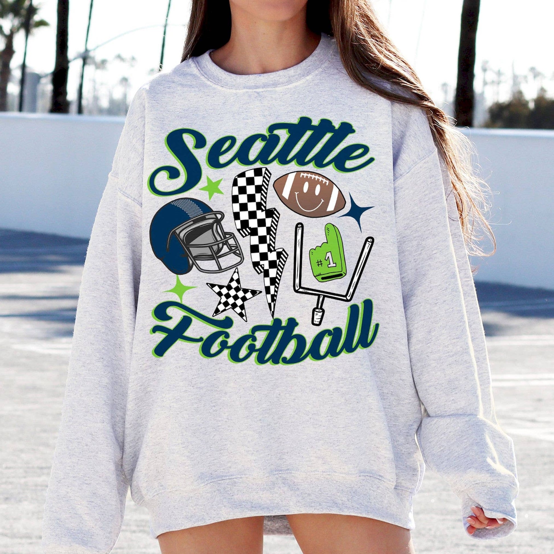 Vintage Seattle Seahawk Football Crewneck Sweatshirt Unisex T-shirt, Sweatshirt, Hoodie, Long Sleeve Tee - T-Shirt, Sweatshirt, Hoodie
