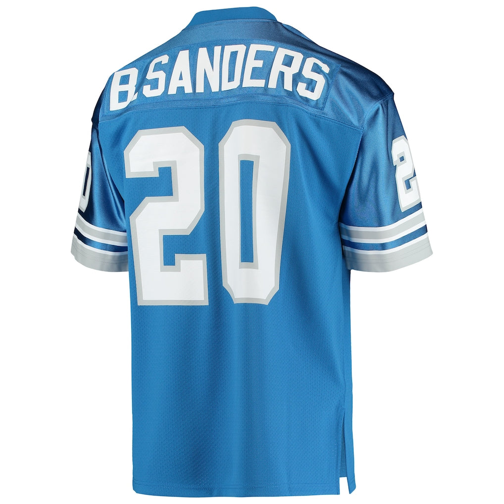 D.Lions #20 Barry Sanders 1991 Blue Authentic Throwback Retired Player Jersey football jersey product view 1