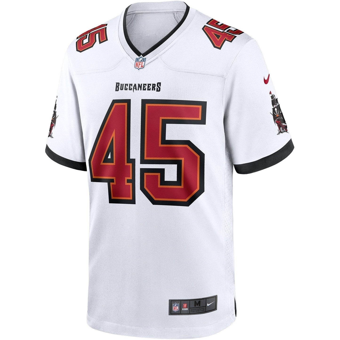 Devin White Tampa Bay Buccaneers Game Jersey - White football jersey product view 2