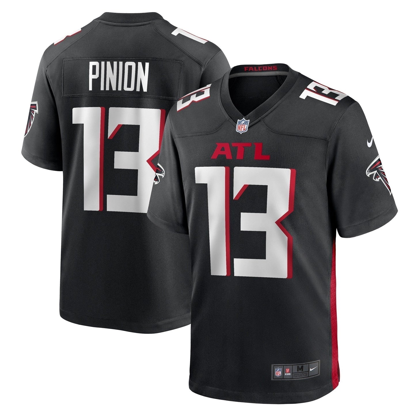 Bradley Pinion Atlanta Falcons Game Jersey - Black football jersey product view 1