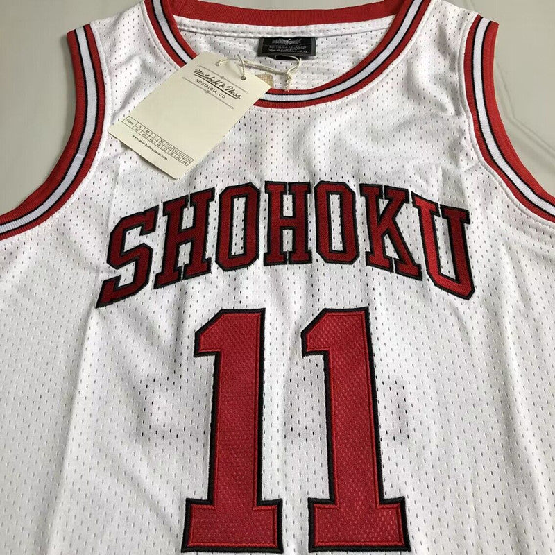 Slam Dunk Rukawa Kaede White 11 MN basketball jersey product view 1