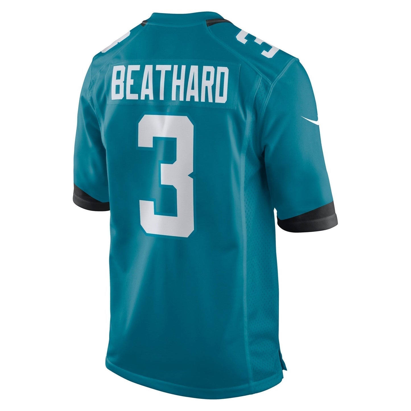 C.J. Beathard Jacksonville Jaguars Game Jersey - Teal football jersey product view 3