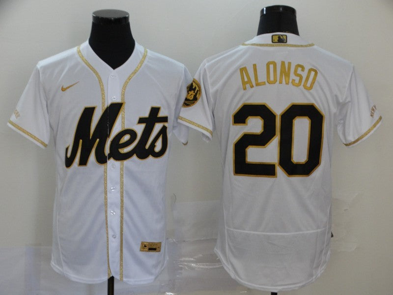 Men's New York Mets Pete Alonso White Authentic Game Jersey baseball jersey product view 1
