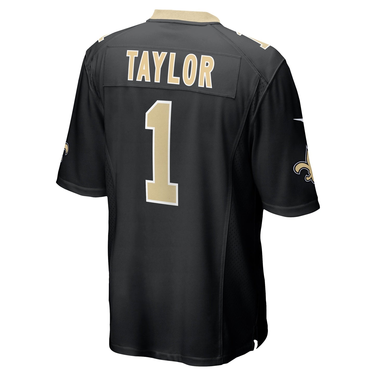 Alontae Taylor New Orleans Saints Team Game Jersey - Black football jersey product view 3