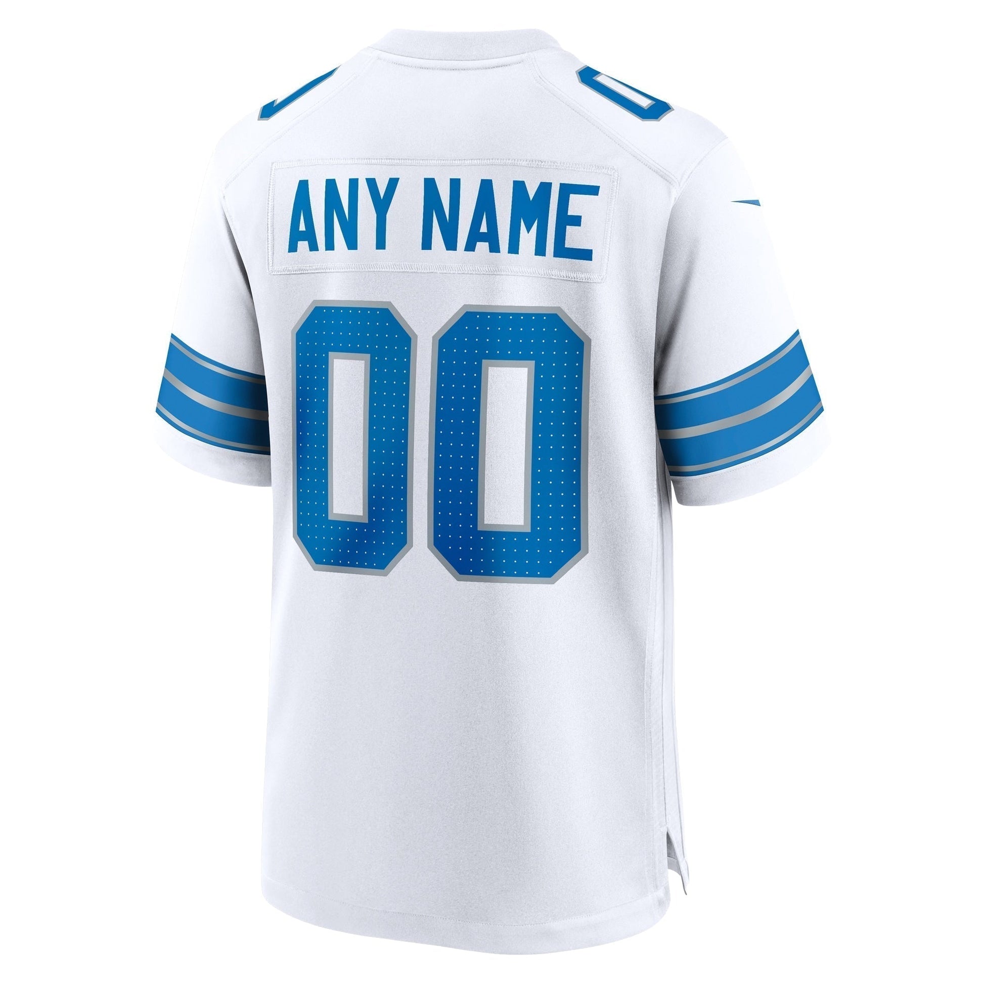 Detroit Lions Custom Game Jersey - White football jersey product view 3