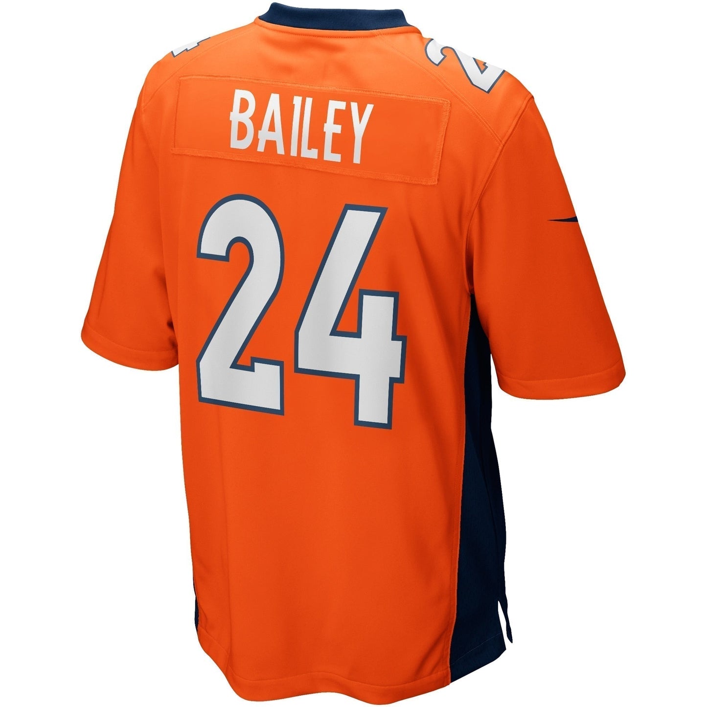 Champ Bailey Denver Broncos Game Retired Jersey - Orange football jersey product view 3