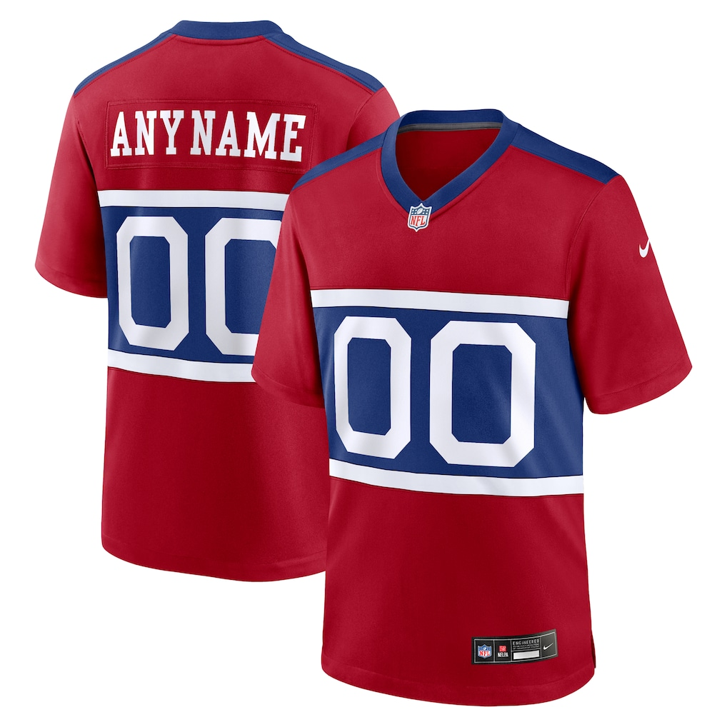 Men's New York Giants Century Red Alternate Game Custom Jersey football jersey product view 1