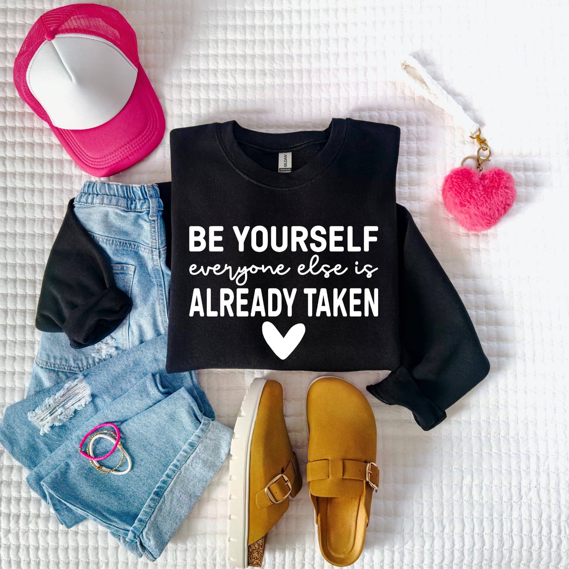 New Be Yourself Inspirational Trendy Graphic Sweatshirt Unisex T-shirt, Sweatshirt, Hoodie, Long Sleeve Tee - T-Shirt, Sweatshirt, Hoodie