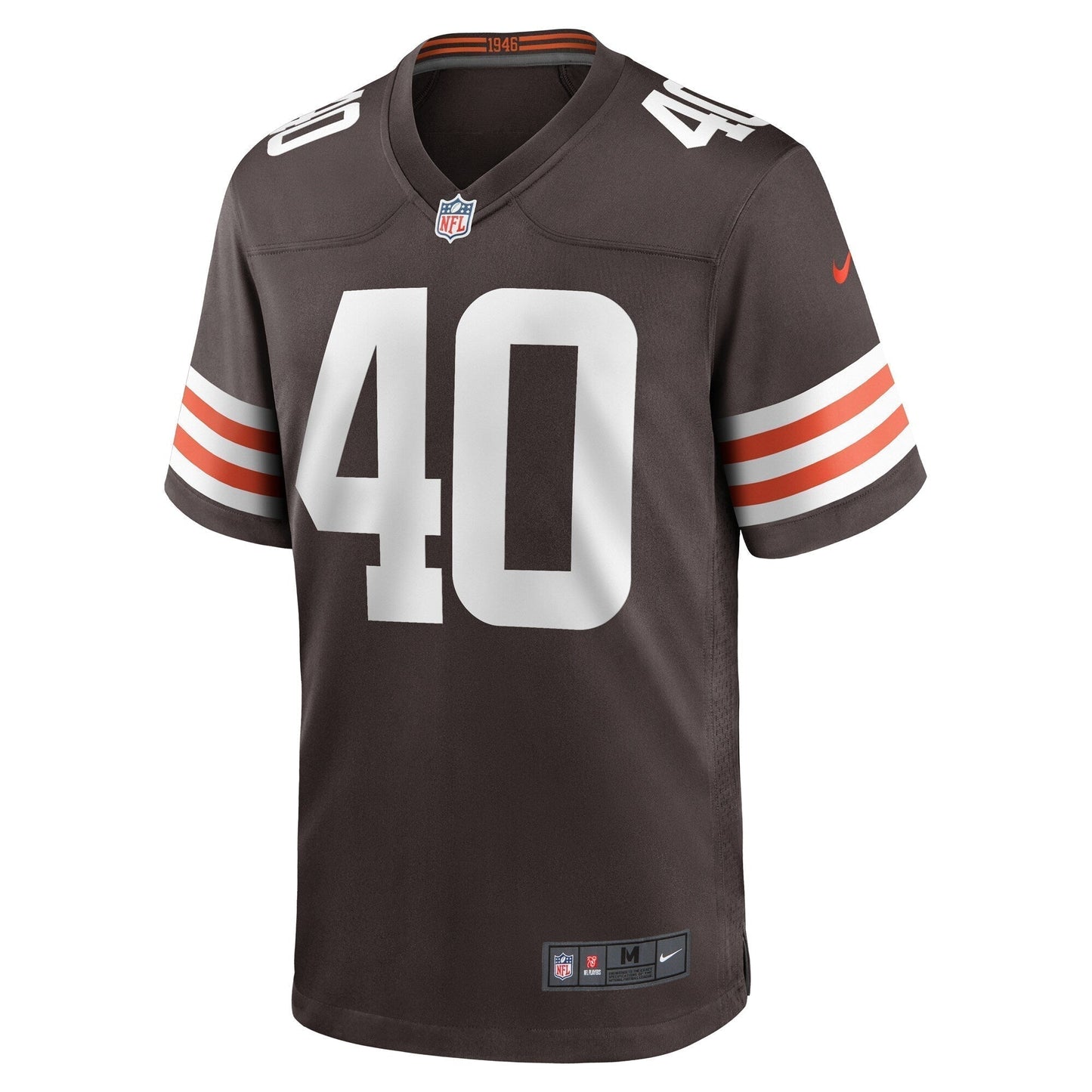 Matthew Adams Cleveland Browns Game Jersey - Brown football jersey product view 2