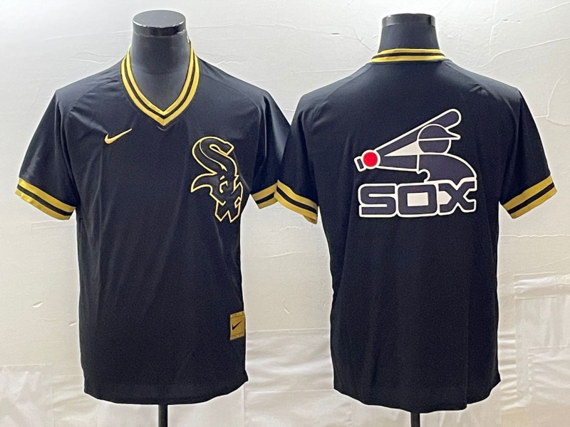 Men's Chicago White Sox Black Cooperstown Collection Player Jersey baseball jersey product view 1