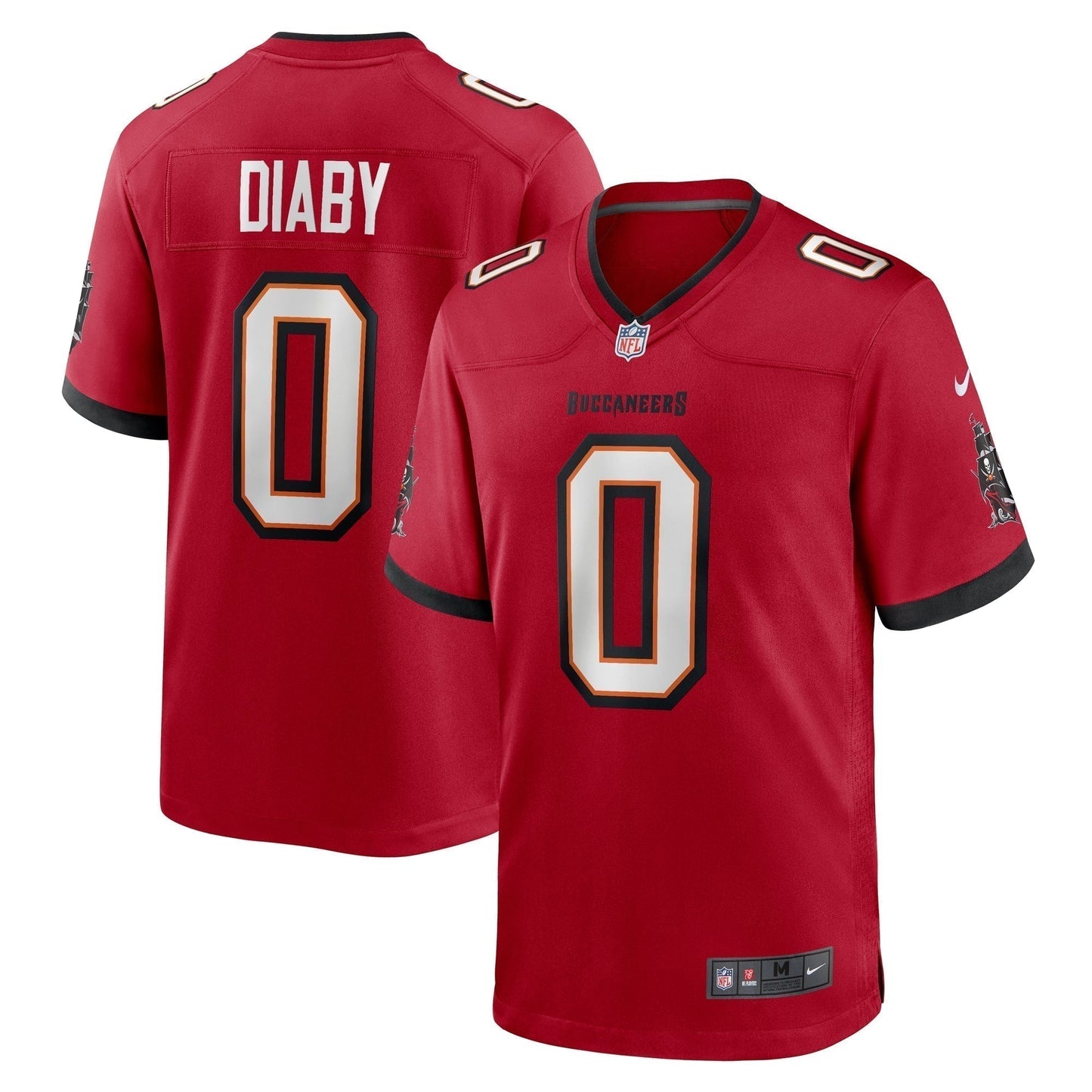 YaYa Diaby Tampa Bay Buccaneers Game Jersey - Red football jersey product view 1