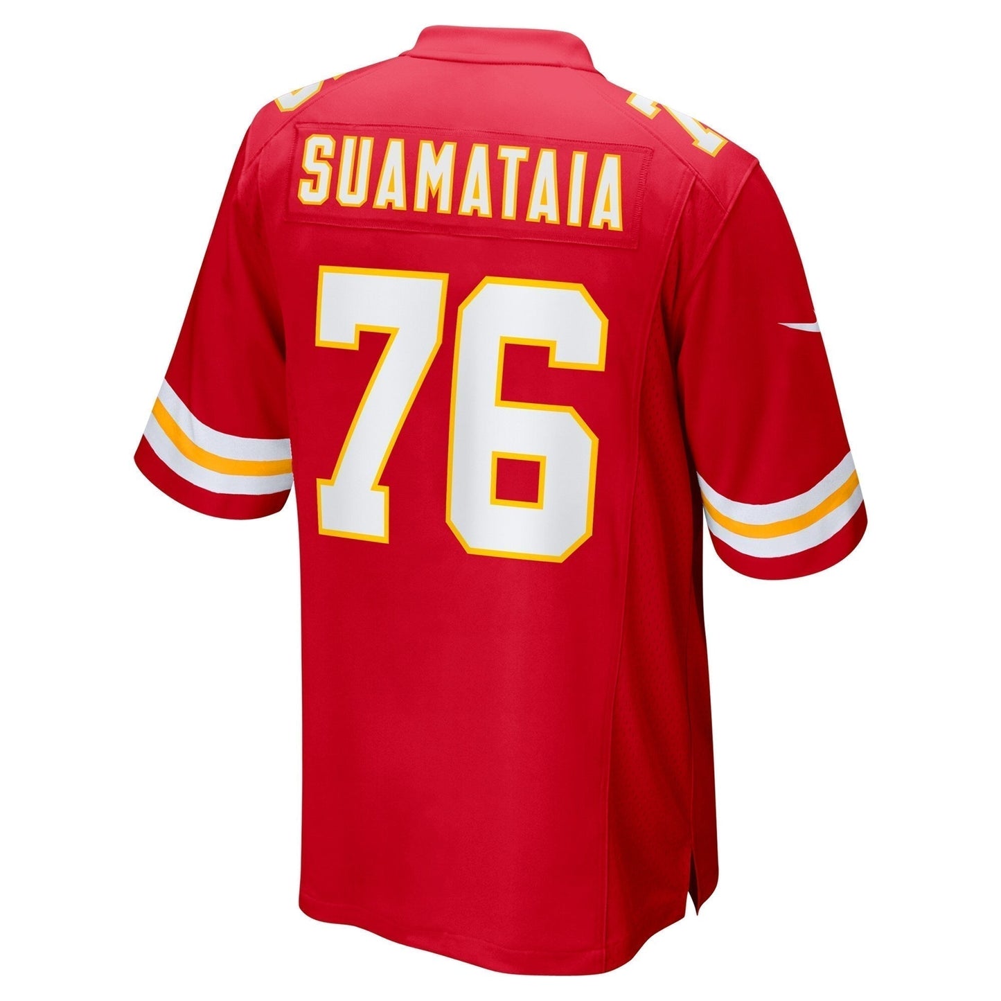 Kingsley Suamataia Kansas City Chiefs Game Jersey - Red football jersey product view 3