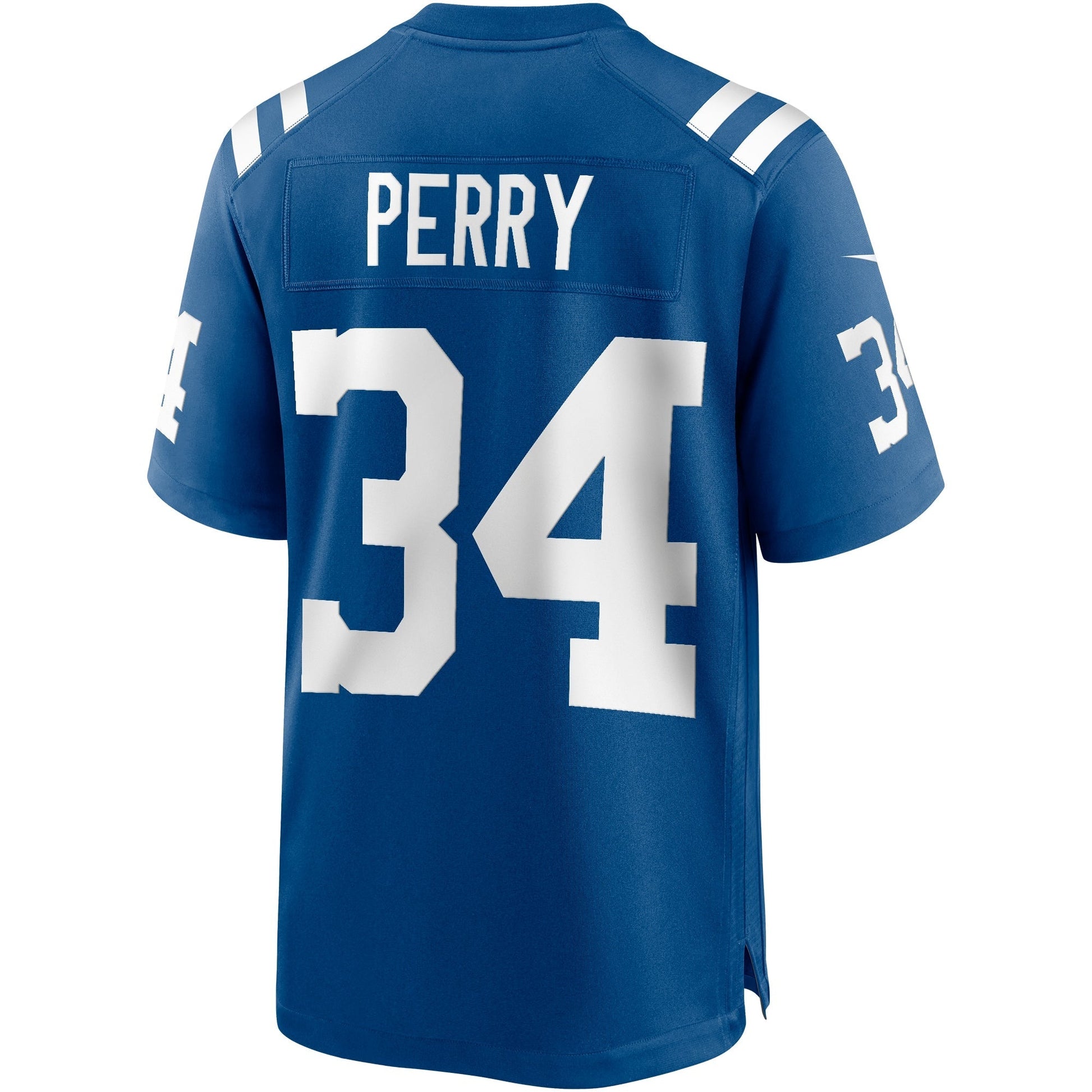 Joe Perry Indianapolis Colts Game Retired Jersey - Royal football jersey product view 3