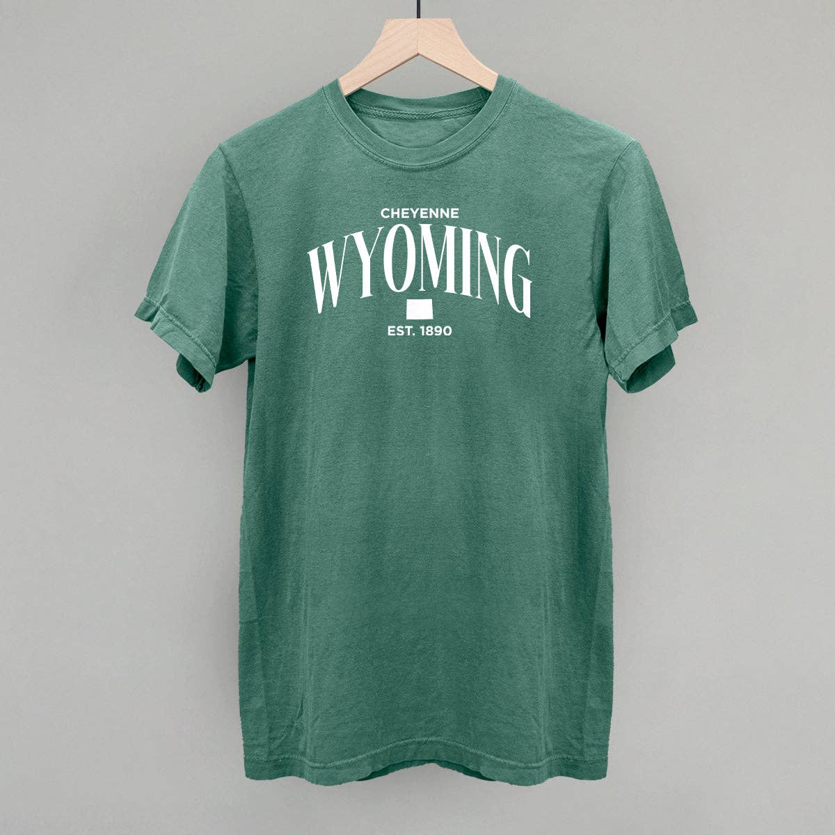 Wyoming Est. 1890 (White) Unisex T-shirt, Sweatshirt, Hoodie, Long Sleeve Tee - T-Shirt, Sweatshirt, Hoodie