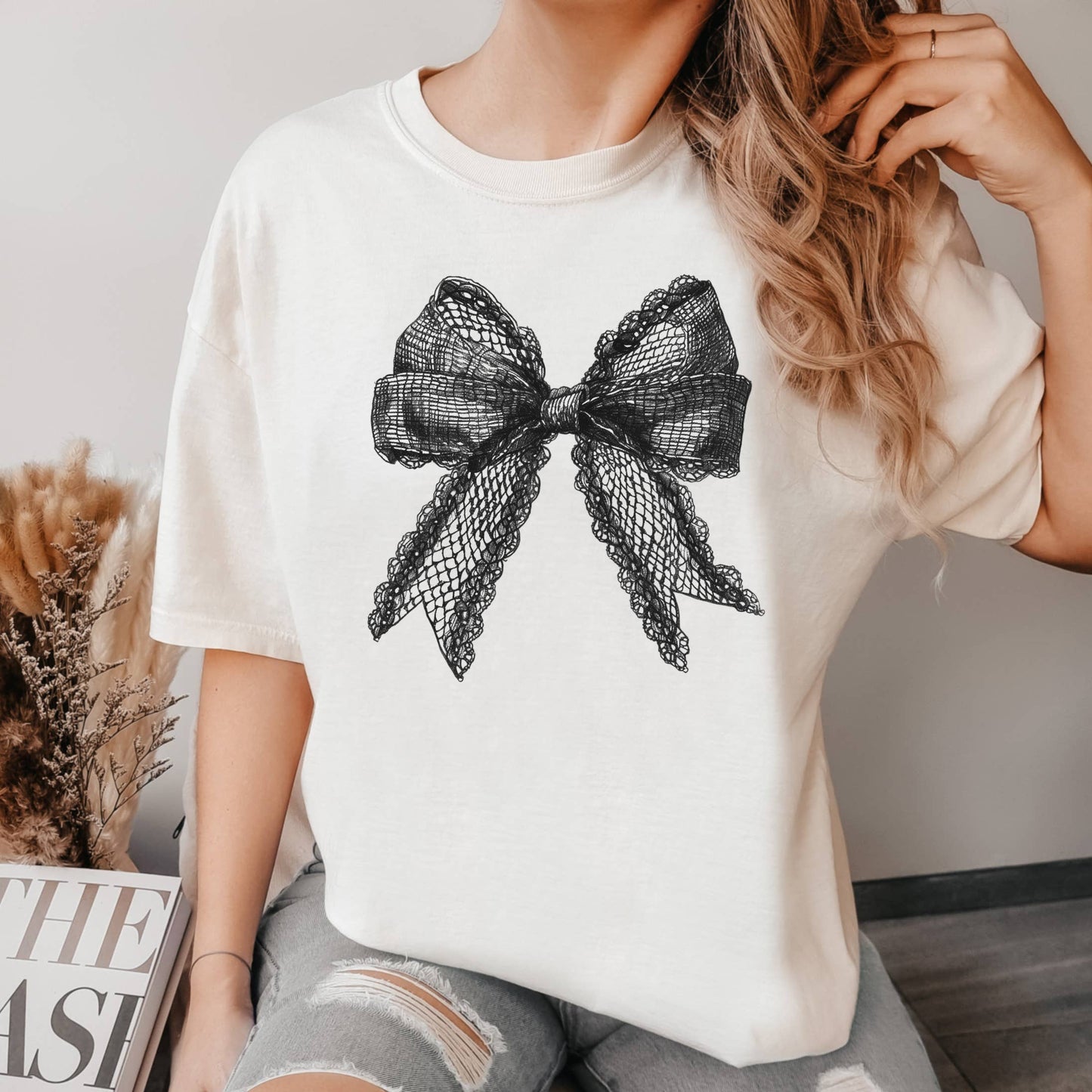 Lace Bow Tee | Everyday | Sizes S-2XL Unisex T-shirt, Sweatshirt, Hoodie, Long Sleeve Tee - T-Shirt, Sweatshirt, Hoodie