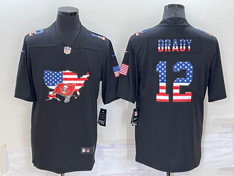 Men's Tampa Bay Buccaneers Tom Brady #12 Black Player Jersey1 football jersey product view 1
