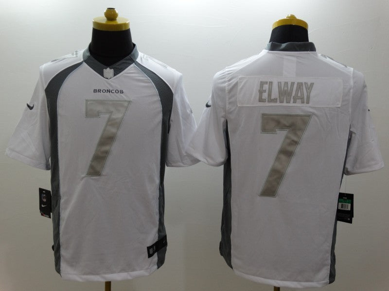 Men's Denver Broncos John Elway #7 White Game Jersey1 football jersey product view 1