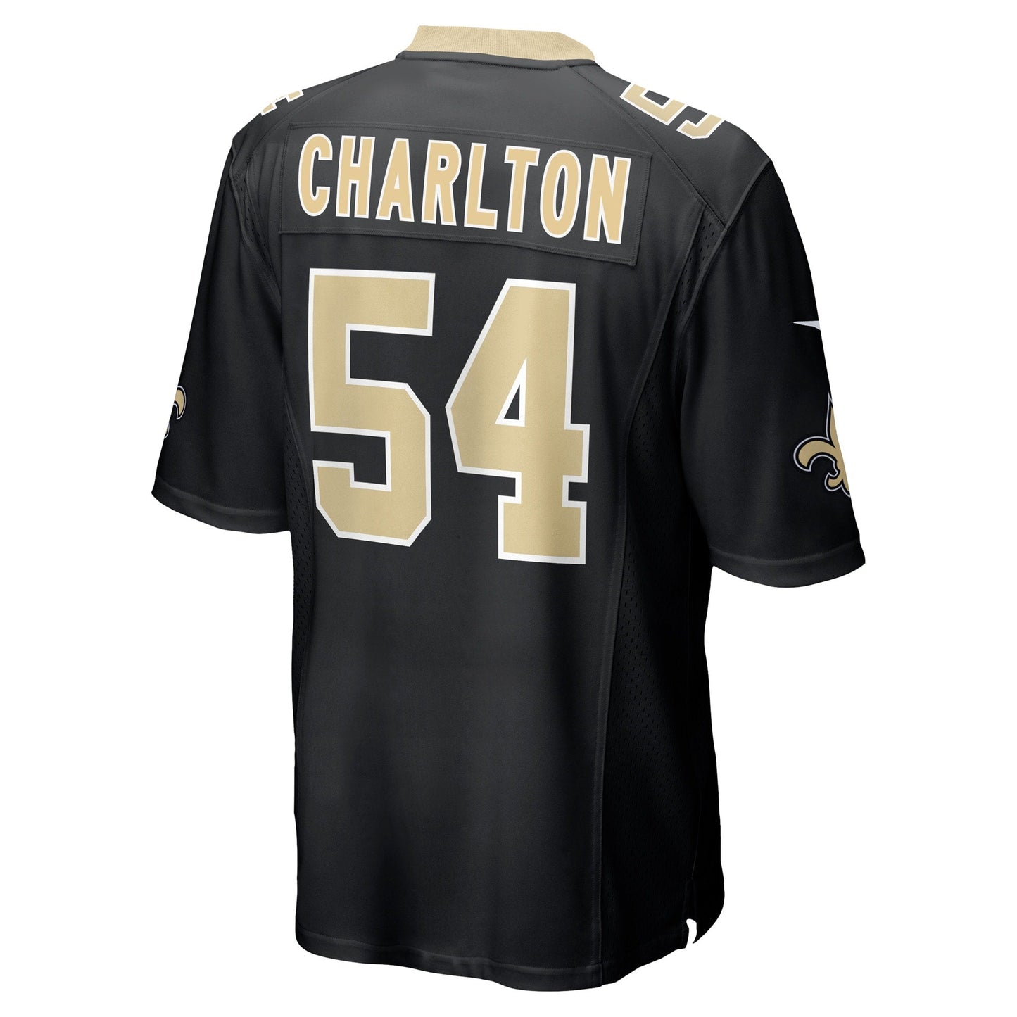 Taco Charlton New Orleans Saints Game Jersey - Black football jersey product view 3