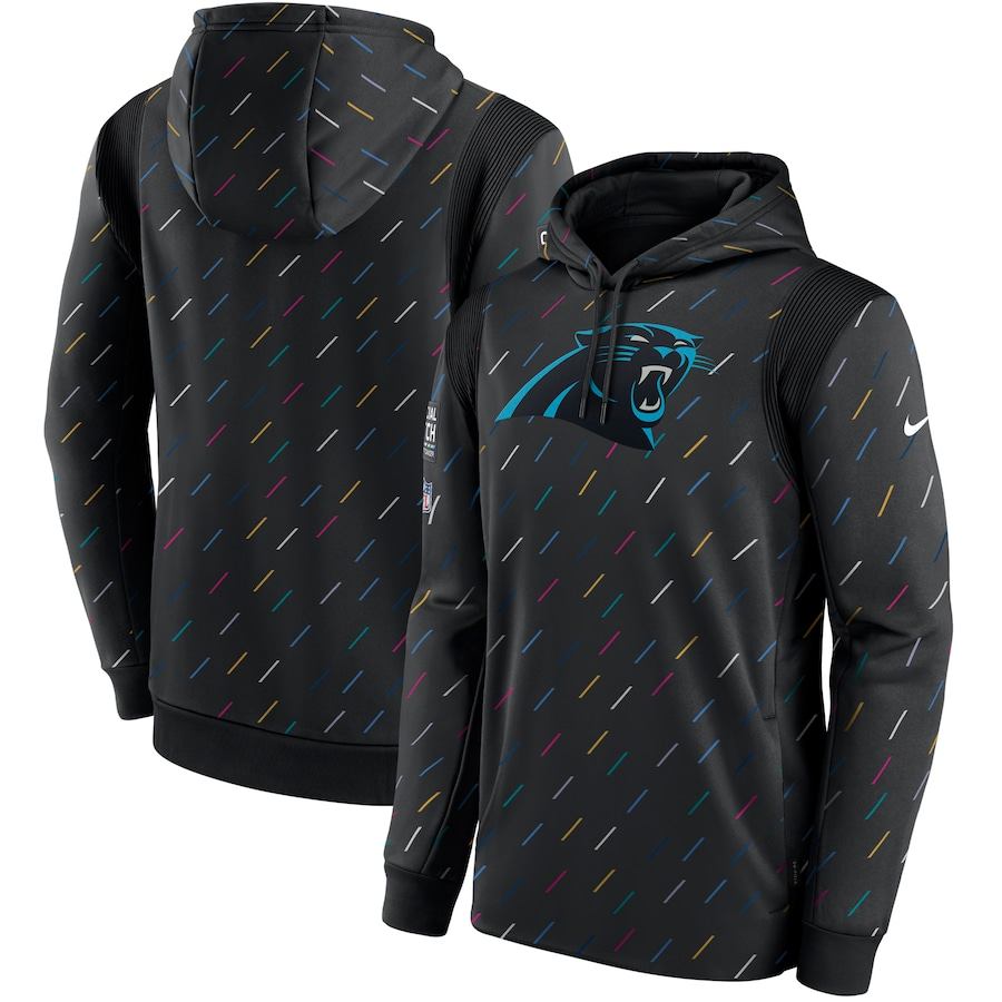 Men's Carolina Panthers 2021 Salute to Service Hoodie Black football jersey product view 1