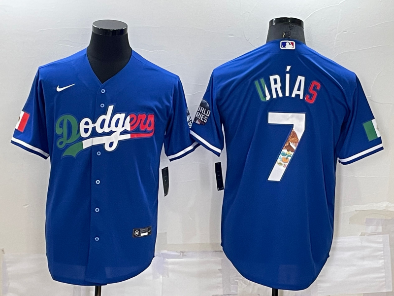 Men's Los Angeles Dodgers Julio Urias Blue Fashion Player Jersey baseball jersey product view 1