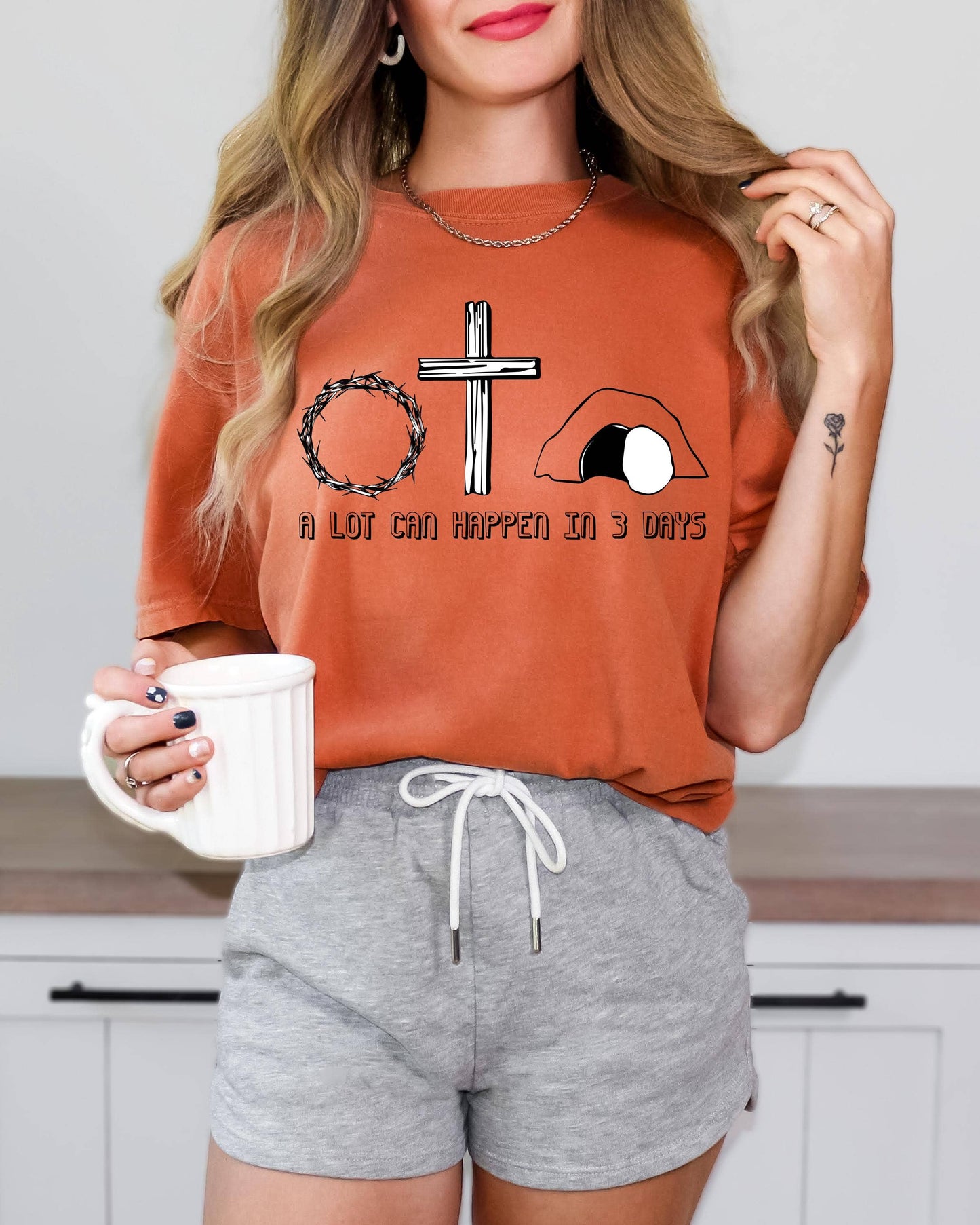Faithful Easter 3 Days Christian Cross Tee Unisex T-shirt, Sweatshirt, Hoodie, Long Sleeve Tee - T-Shirt, Sweatshirt, Hoodie