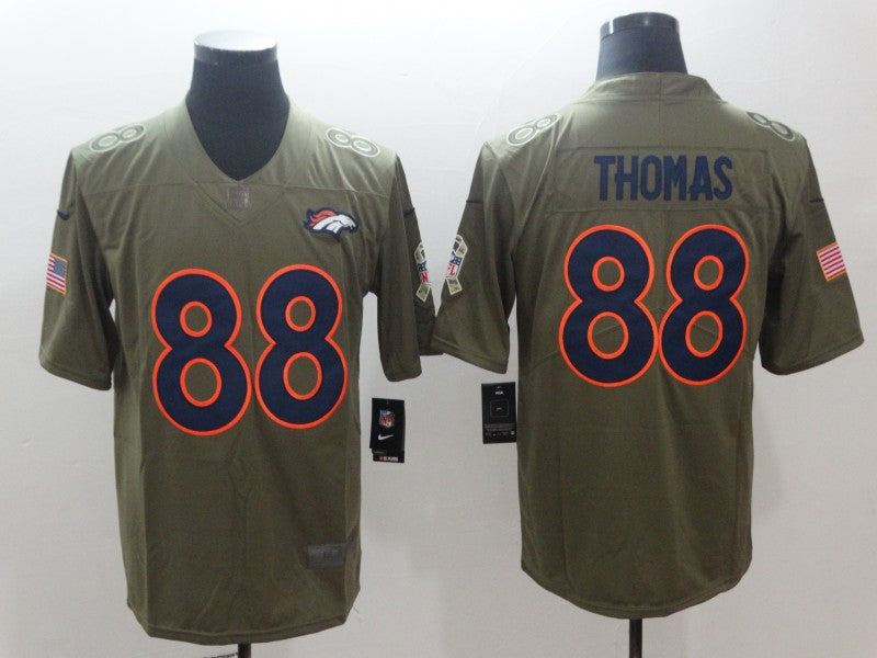 Men's Denver Broncos Demaryius Thomas #88 Brown Game Jersey1 football jersey product view 1