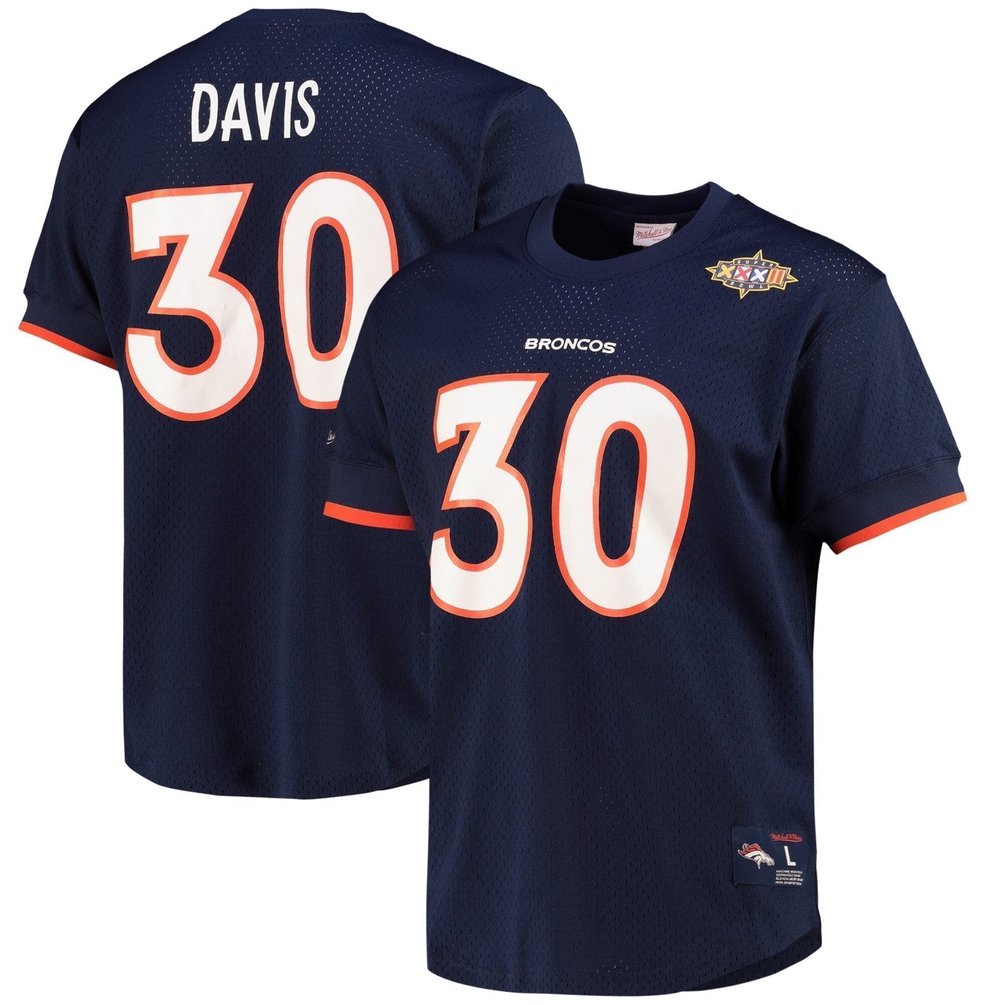 Denver Broncos Name & Number Mesh Crew Neck Denver Broncos football jersey product view 1