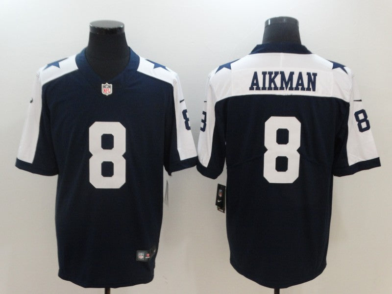 Men's Dallas Cowboys Troy Aikman Navy Game Jersey football jersey product view 1