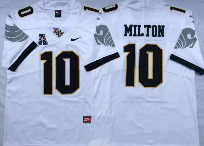 Men's UCF Knights McKenzie Milton White Player Game Jersey sports jersey product view 1