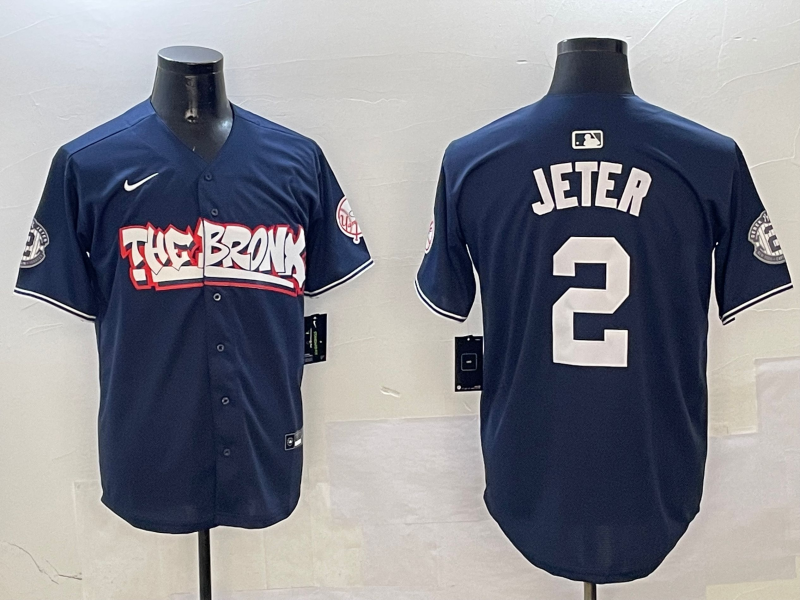 Men's New York Yankees Derek Jeter Navy Limited Player Jersey1 baseball jersey product view 1