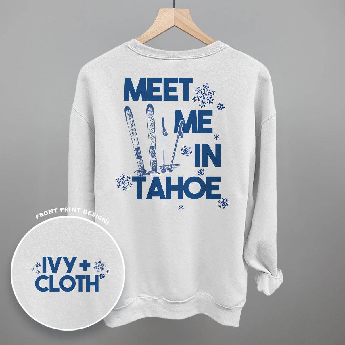 Meet Me in Tahoe (Back Print) Unisex T-shirt, Sweatshirt, Hoodie, Long Sleeve Tee - T-Shirt, Sweatshirt, Hoodie