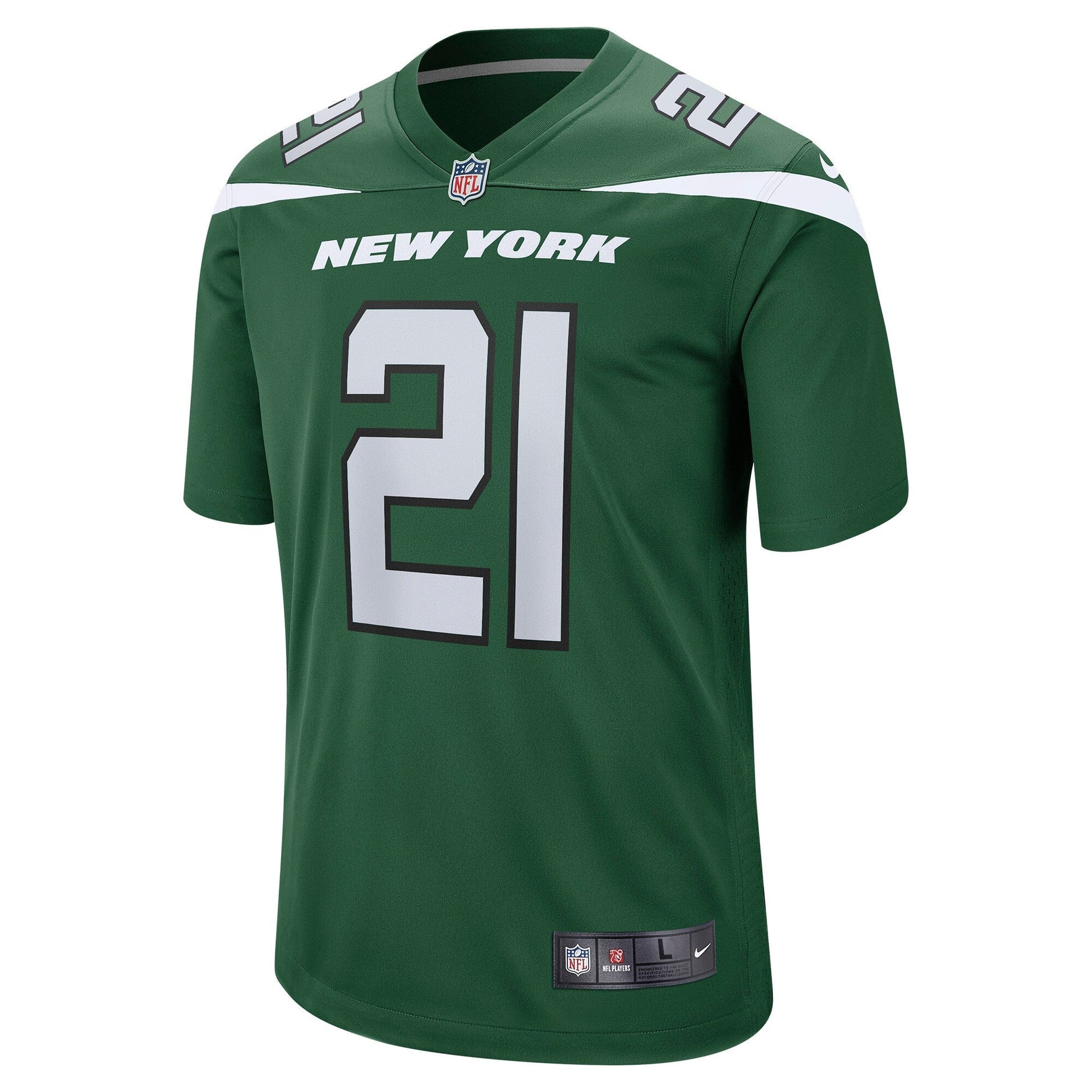 Ashtyn Davis New York Jets Game Jersey - Gotham Green football jersey product view 2