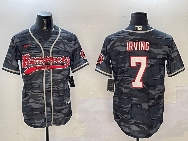 Men's Tampa Bay Buccaneers Bucky Irving Grey Camouflage Game Jersey football jersey product view 1