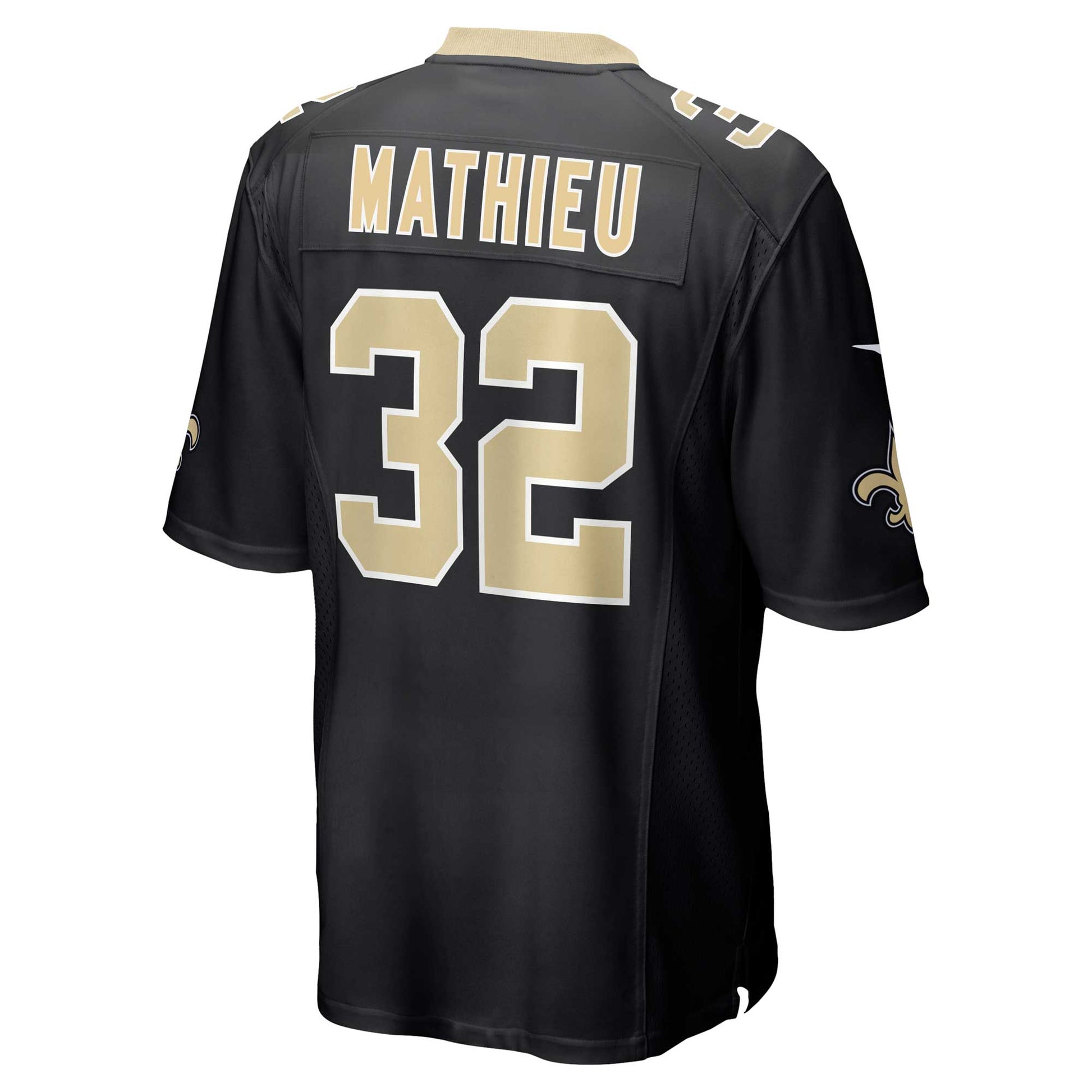 Tyrann Mathieu New Orleans Saints Game Jersey - Black football jersey product view 3