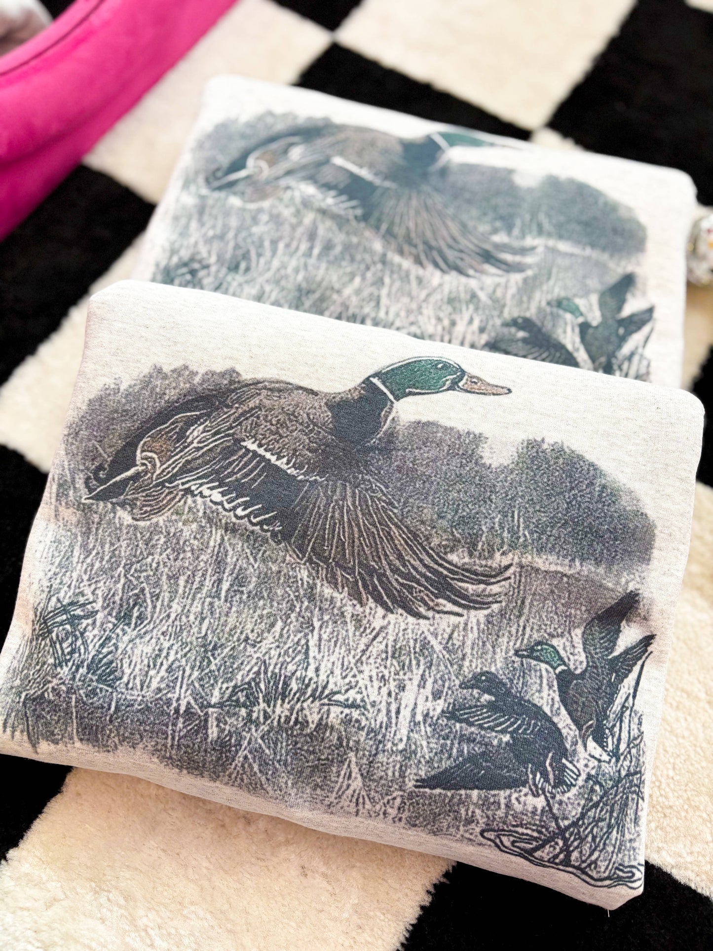 Vintage Mallard Duck Crewneck Sweatshirt | Fall Graphic Unisex T-shirt, Sweatshirt, Hoodie, Long Sleeve Tee - T-Shirt, Sweatshirt, Hoodie