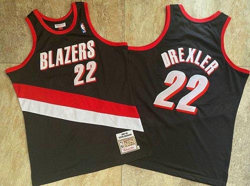 Clyde Drexler Portland Trailblazers Throwback Jersey basketball jersey product view 2