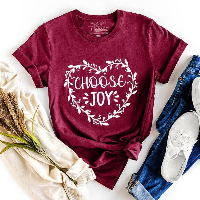 Choose Joy Graphic Tee Shirt Unisex T-shirt, Sweatshirt, Hoodie, Long Sleeve Tee - T-Shirt, Sweatshirt, Hoodie