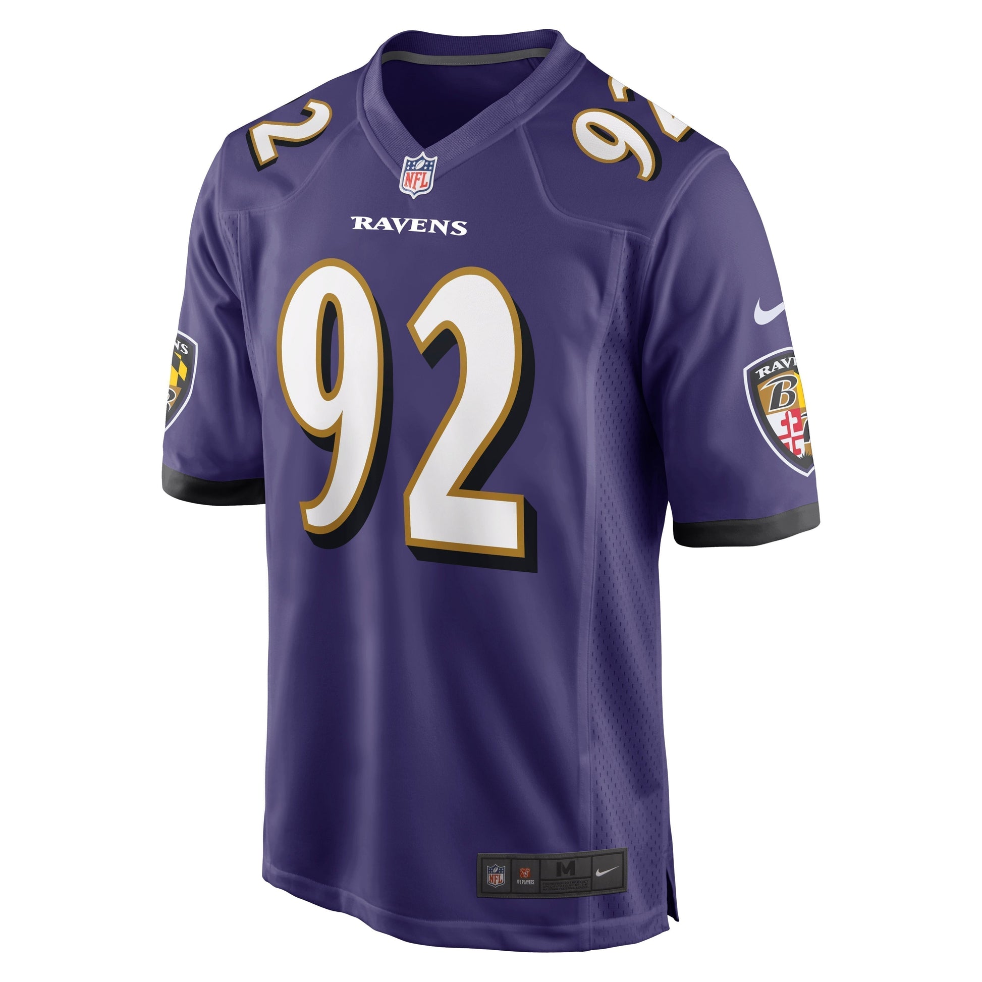 Justin Madubuike Baltimore Ravens Game Jersey - Purple football jersey product view 2