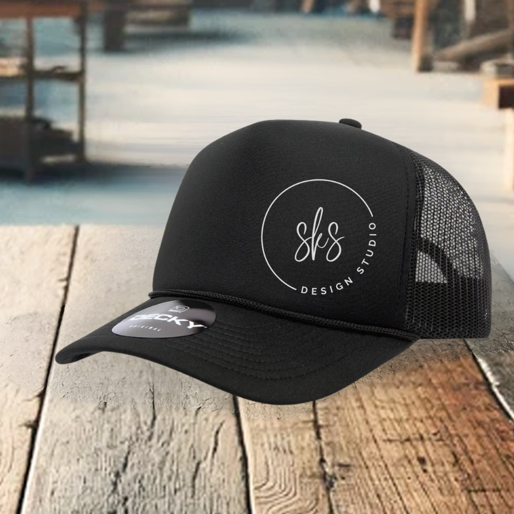 Custom Logo | Trucker Hat [Decky] Unisex T-shirt, Sweatshirt, Hoodie, Long Sleeve Tee - T-Shirt, Sweatshirt, Hoodie