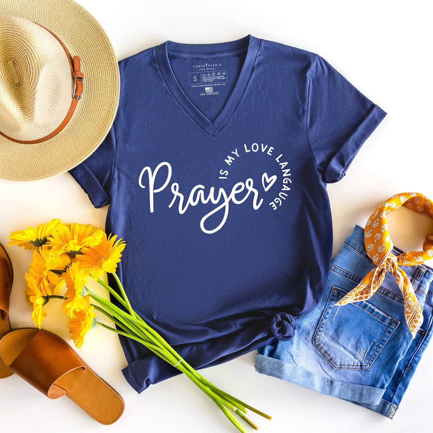 Prayer Is My Love Language V-Neck Unisex T-shirt, Sweatshirt, Hoodie, Long Sleeve Tee - T-Shirt, Sweatshirt, Hoodie