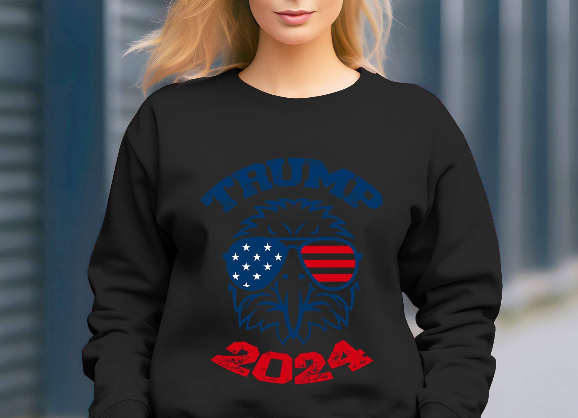 Trump 2024 American Bullshit Sweatshirt Unisex T-shirt, Sweatshirt, Hoodie, Long Sleeve Tee - T-Shirt, Sweatshirt, Hoodie