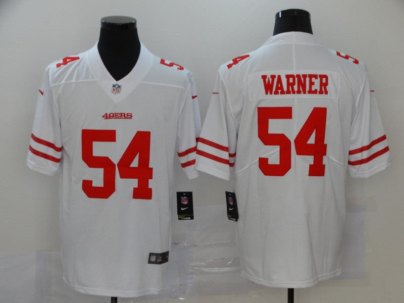 Men's San Francisco 49ers Fred Warner White Game Jersey football jersey product view 1