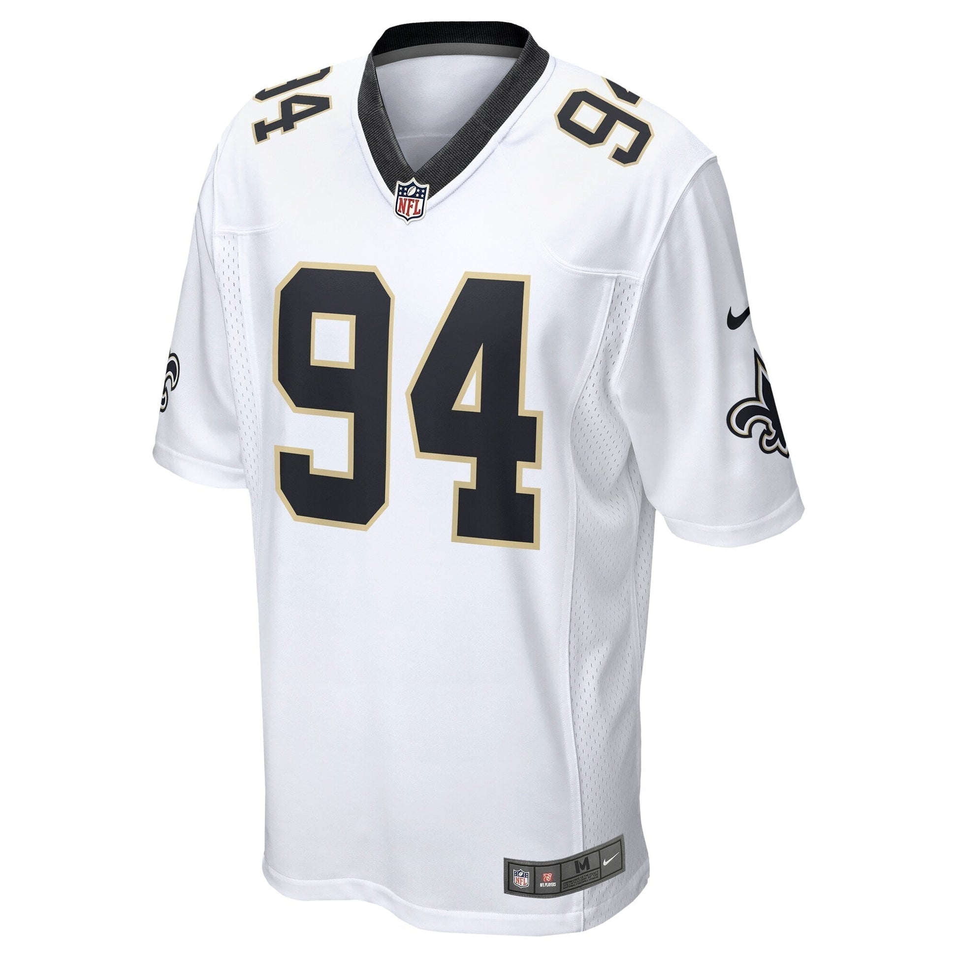 Cameron Jordan New Orleans Saints Game Jersey - White football jersey product view 2